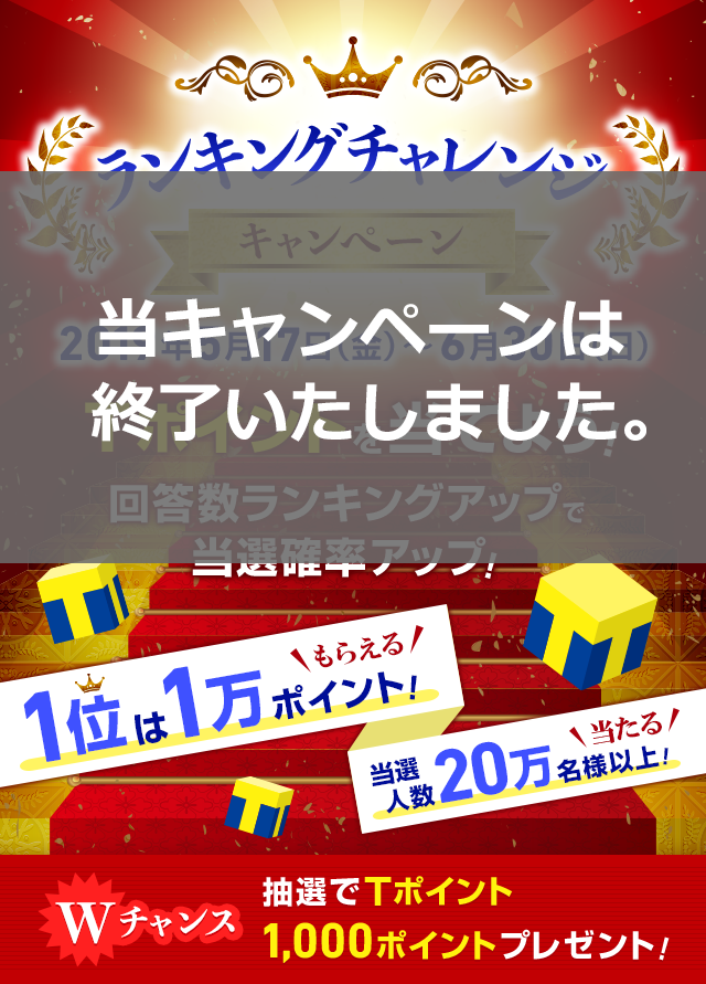 合計20万名さま以上にTポイントが当たる！夏のチャンスメールキャンペーン！