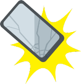 スマホの画面割れたことある?